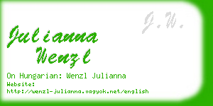 julianna wenzl business card